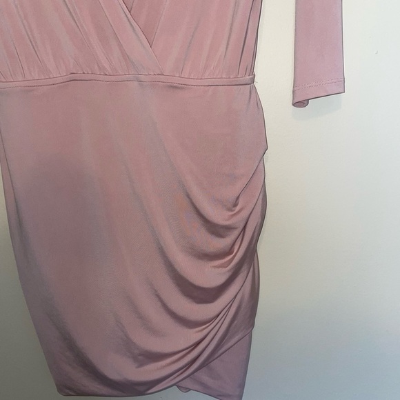 Lover + Friends Love Happy Mauve Pink Bodycon Long Sleeve Mini Dress Small - Picture 7 of 10